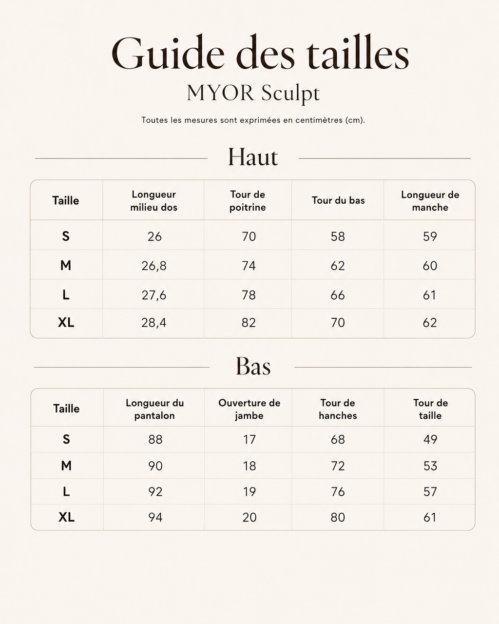 Ensemble MYOR SCULPT