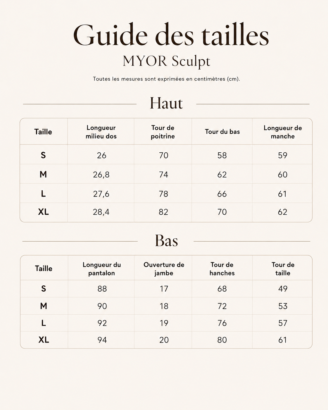Ensemble MYOR SCULPT